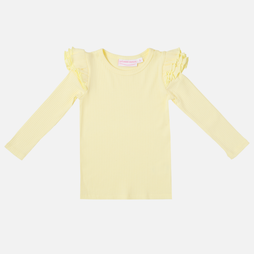 girls yellow long sleeve top