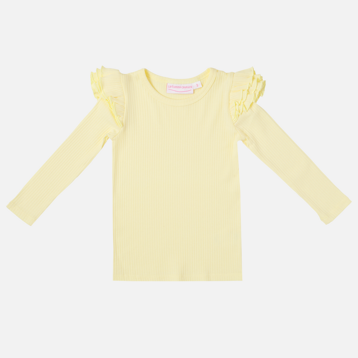 girls yellow long sleeve top