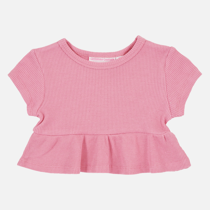 Ruffle Waffle Top - Berry Bliss