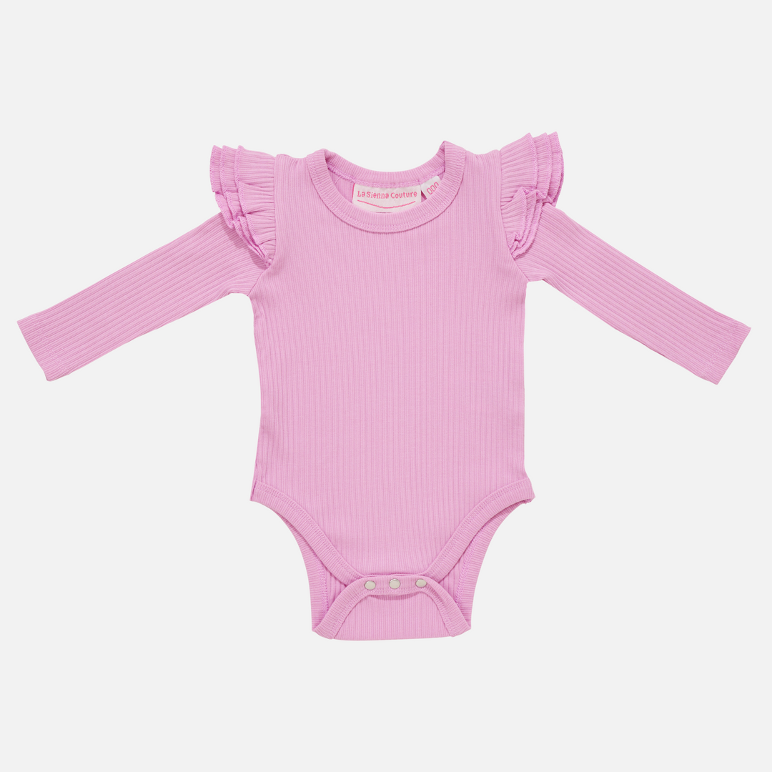 baby girl pink long sleeve bodysuit