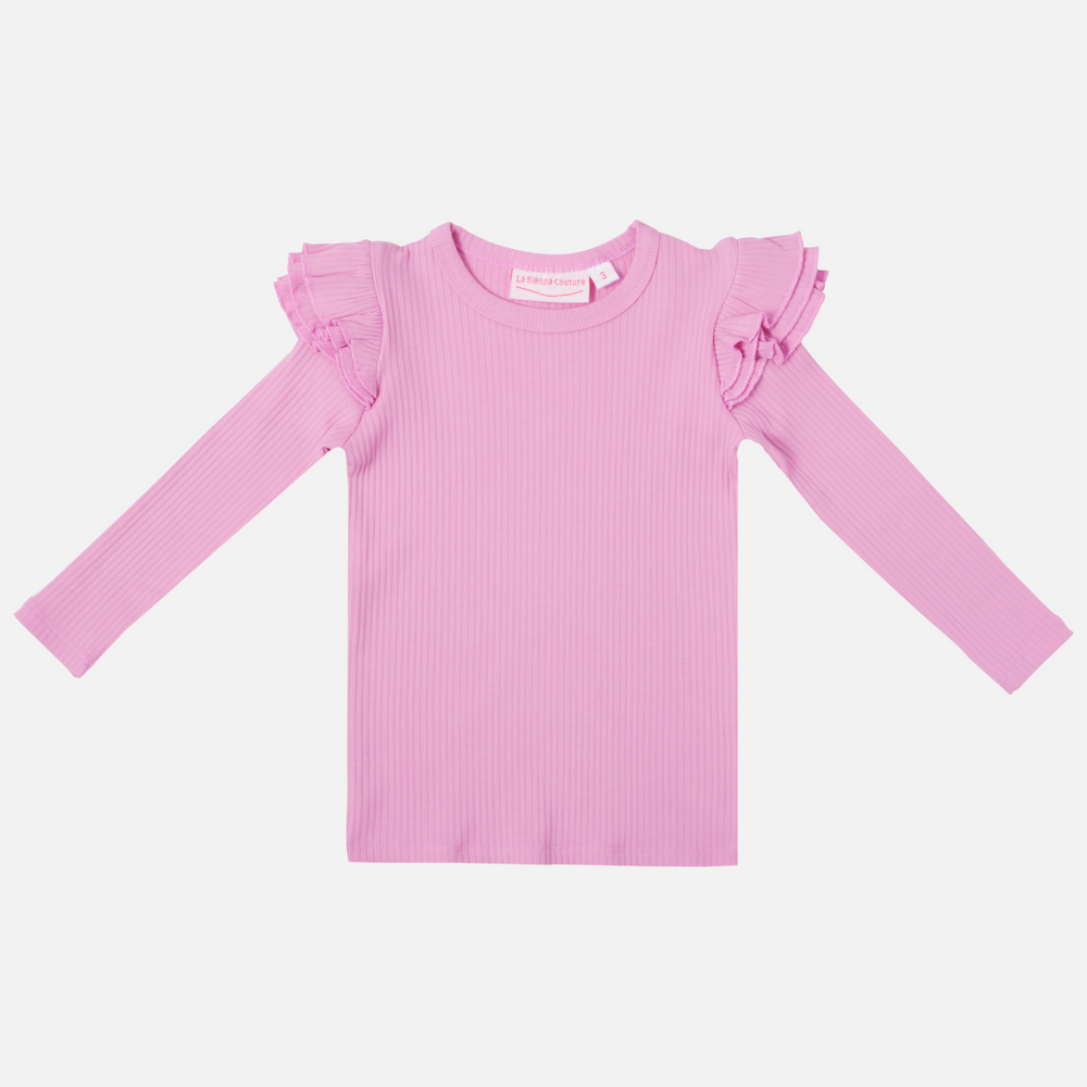 girls pink long sleeve top