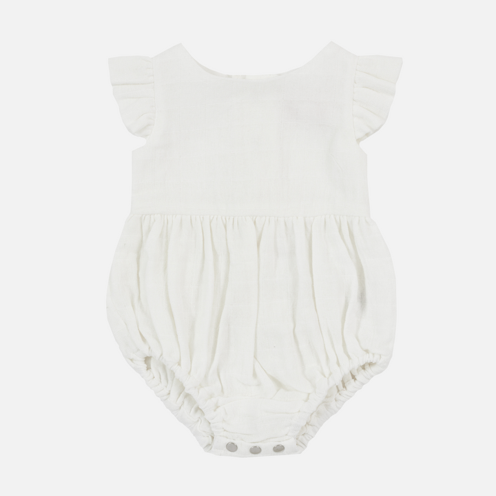 Muslin Bubble Romper - Coconut