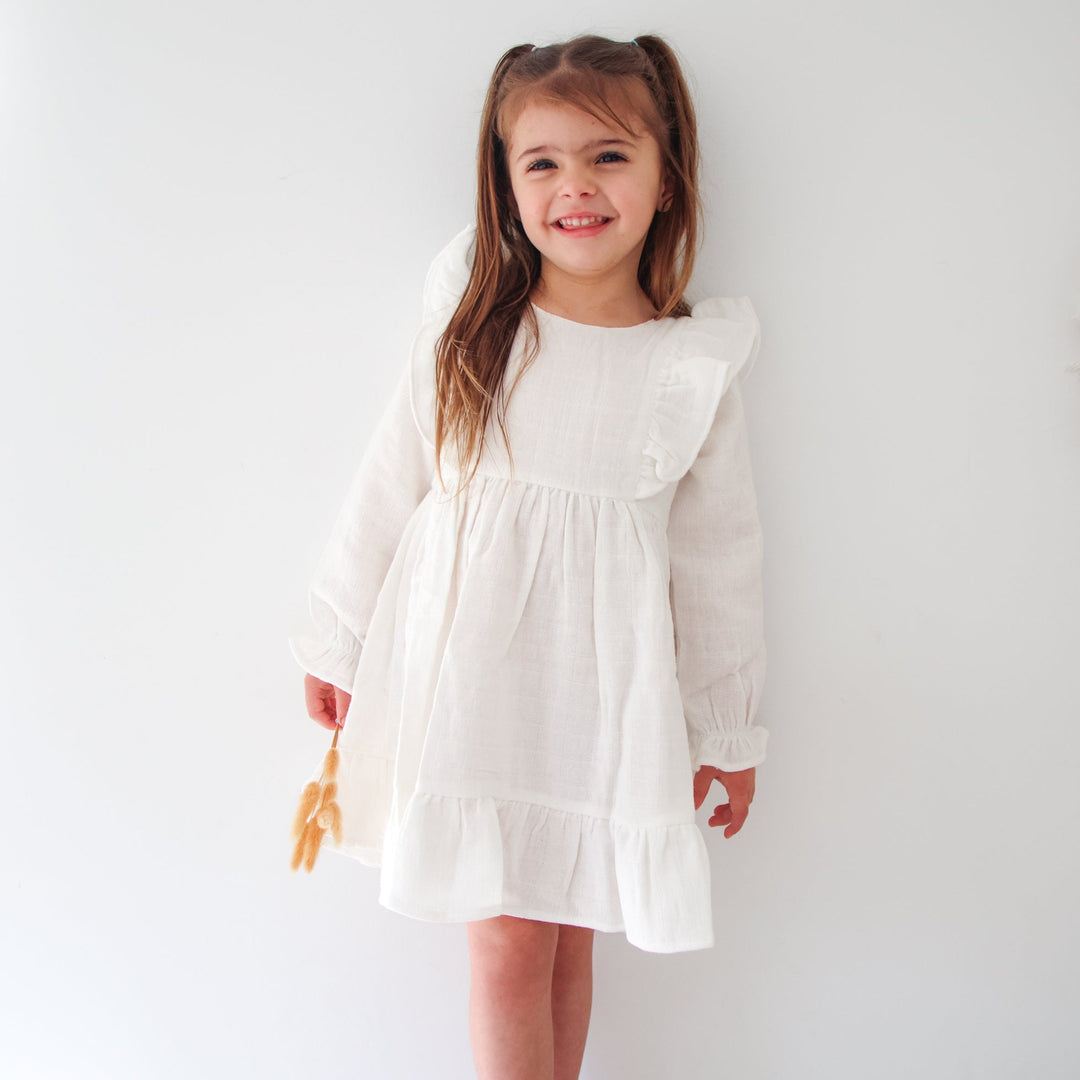 White girls birthday christening dress