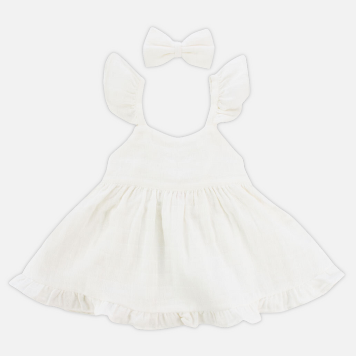 Muslin Sweetheart Dress - Coconut