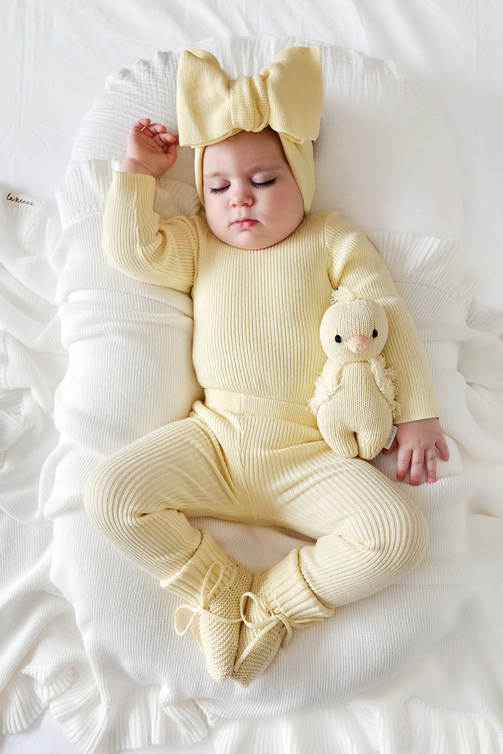 Knitted Bodysuit/Top - Daffodil Yellow