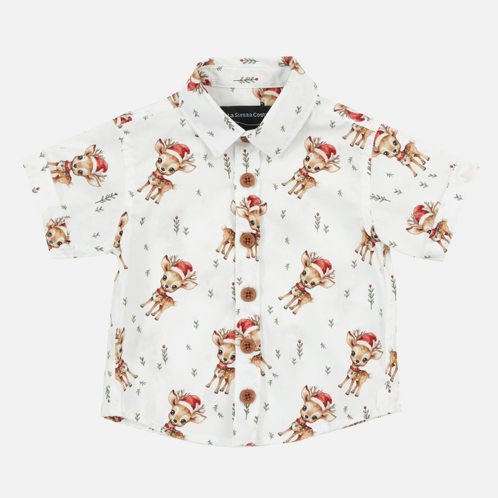 Button Up Shirt - Dasher the Reindeer