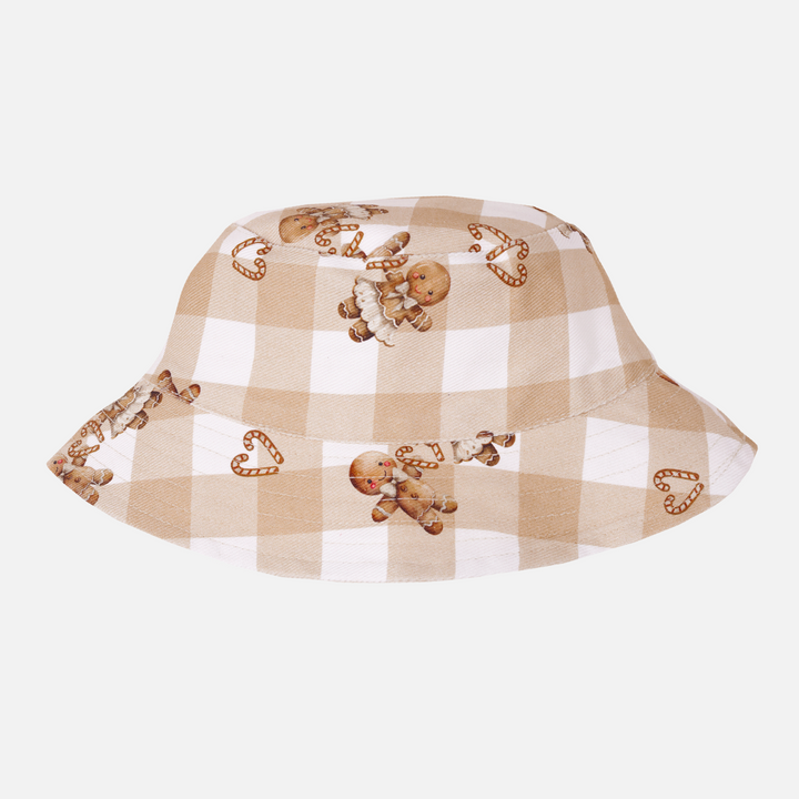 Reversible Summer Hat - Gingham Gingerbread