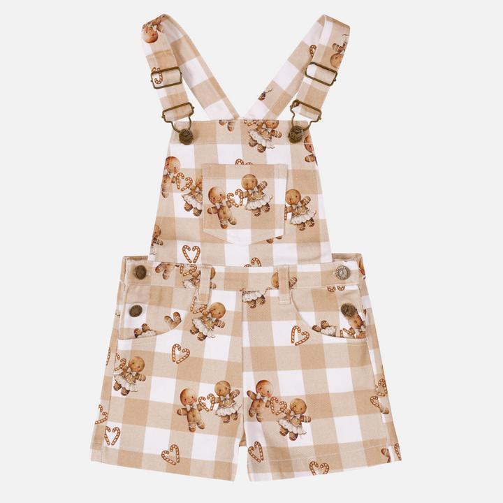 Summer Overalls - Gingham Gingerbread