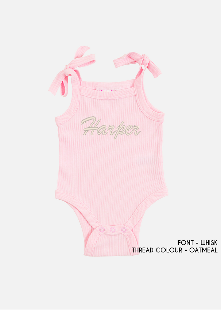 Cozy Tie-Up Singlet - Petal Pink