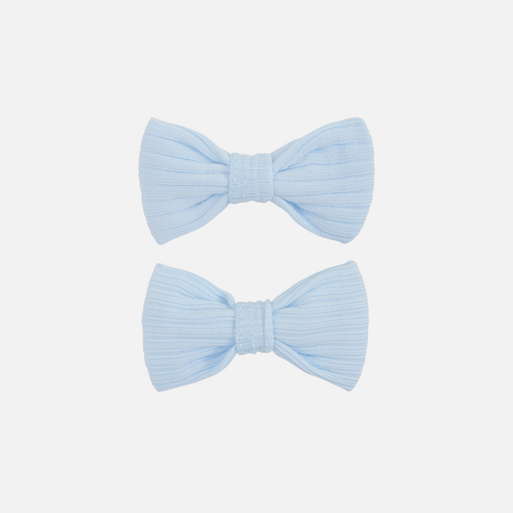 girls blue mini bows