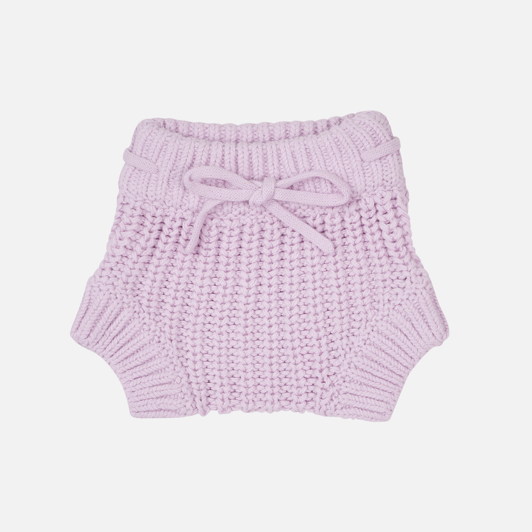 baby girls lilac knitted bloomers