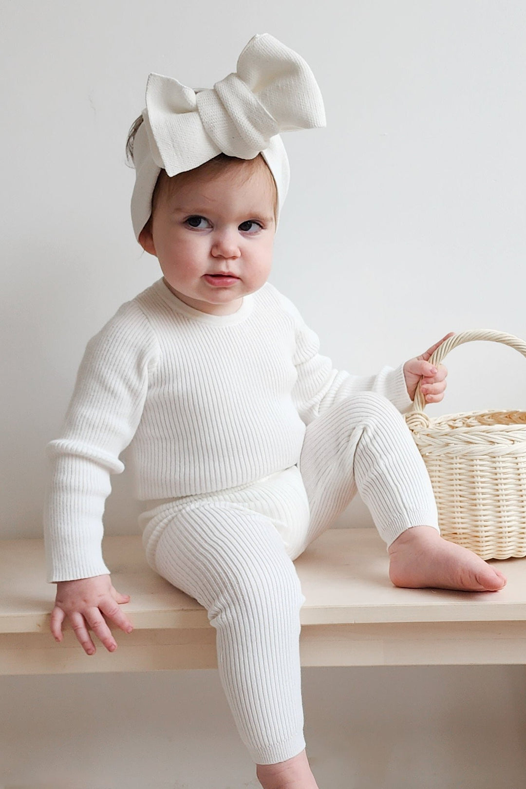 baby kids marshmallow long sleeve knitted bodysuit