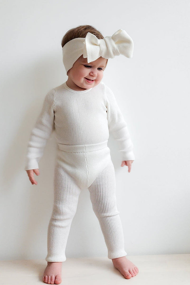 baby kids marshmallow long sleeve knitted bodysuit