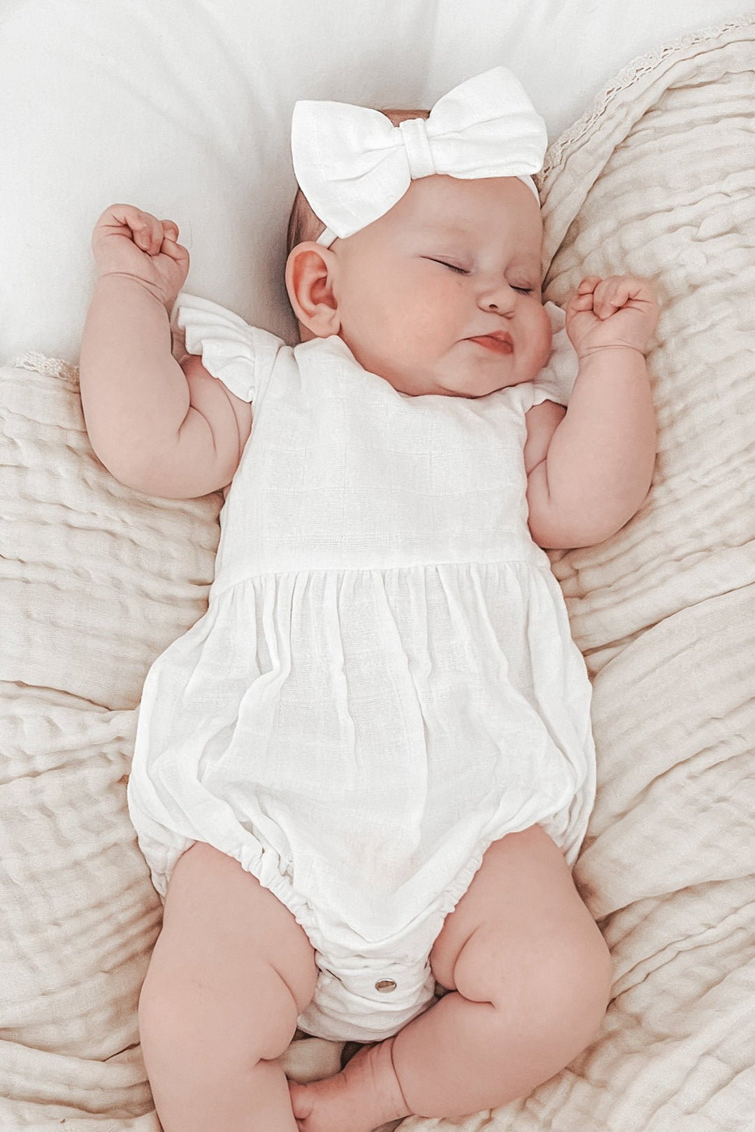 Muslin Bubble Romper - Coconut