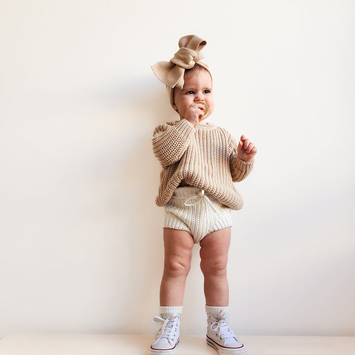 baby marshmallow knitted bloomers