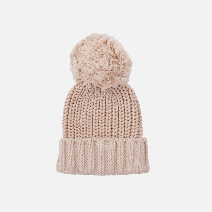 Baby kids oat super chunky knitted beanie