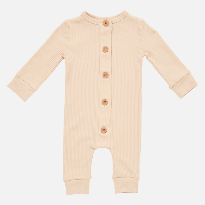 Oatmeal baby long sleeve romper