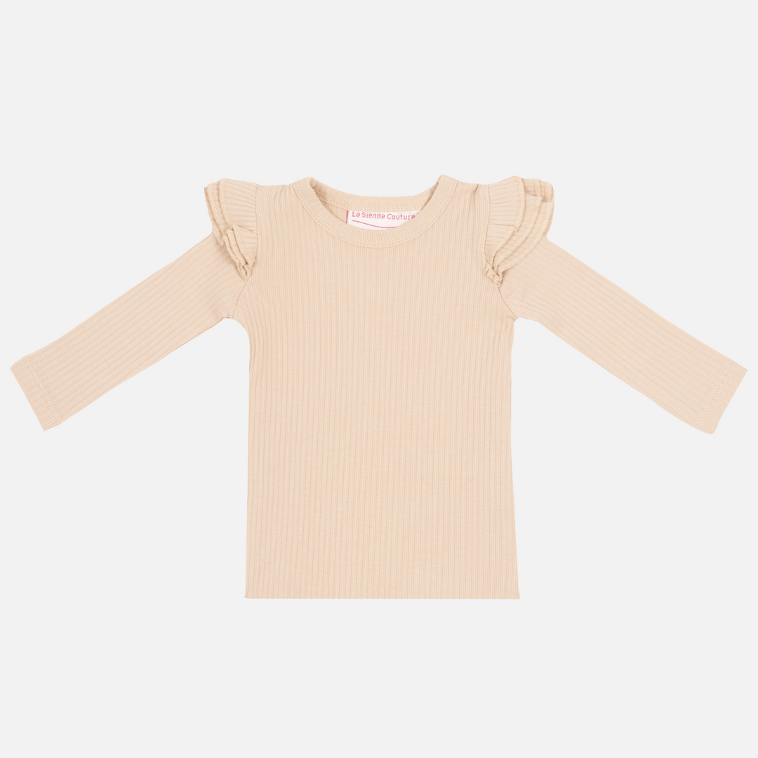 Cozy Long Sleeve Flutter - Oatmeal