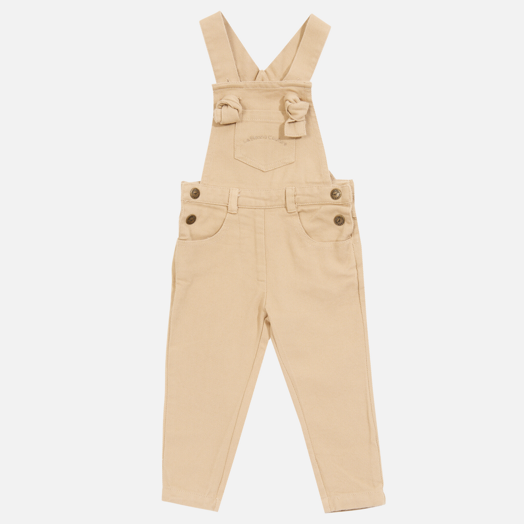 Toddler oatmeal overalls