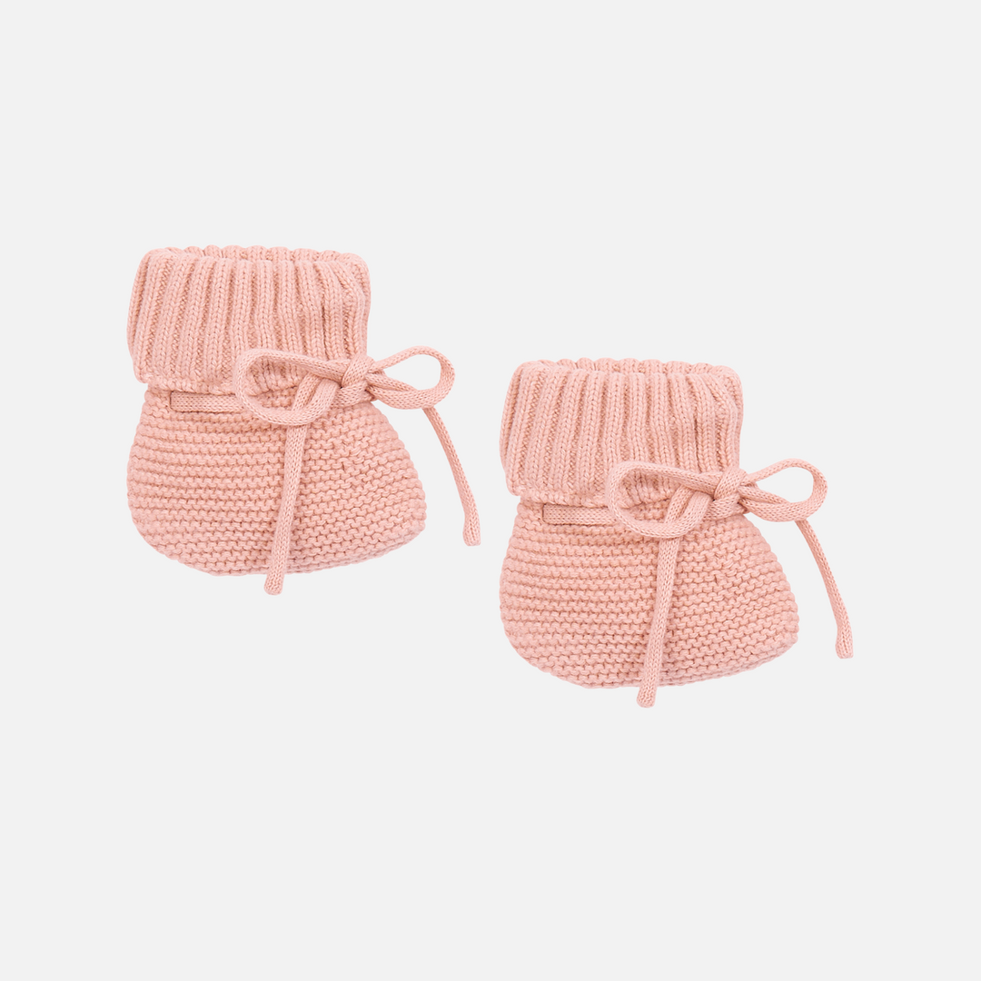 Knitted Booties - Peach