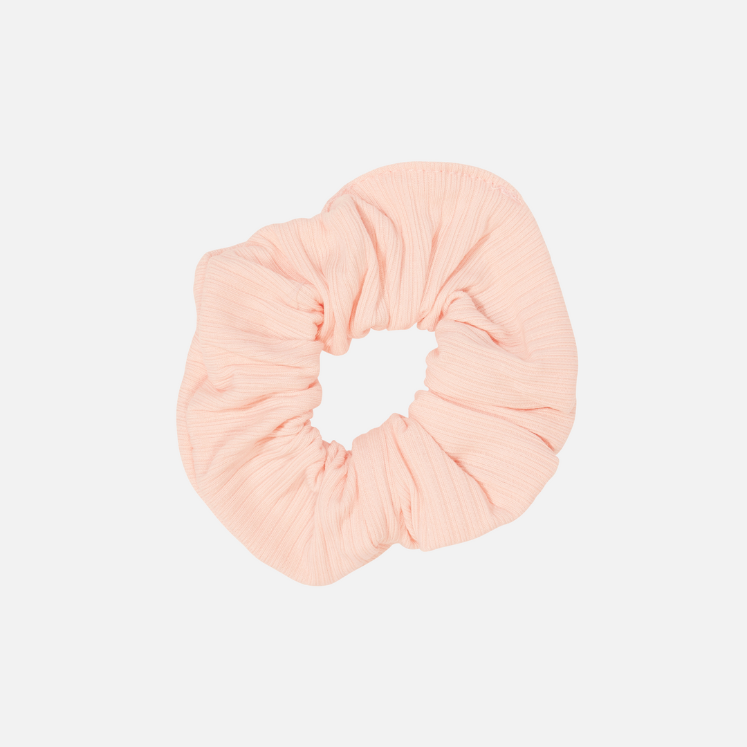 peach hair scrunchie