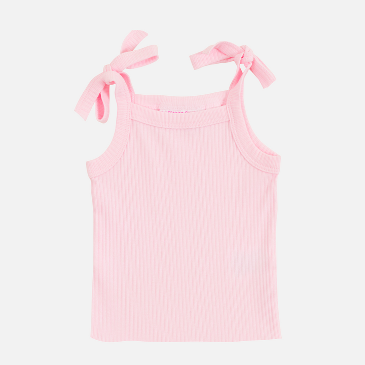 Cozy Tie-Up Singlet - Petal Pink