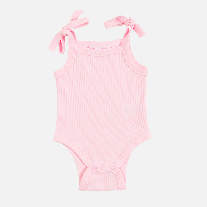 Cozy Tie-Up Singlet - Petal Pink