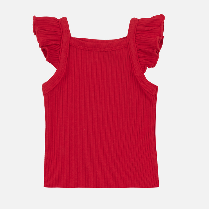 Cozy Flutter Singlet - Red