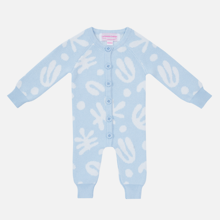 Knitted Louie Romper - Reef