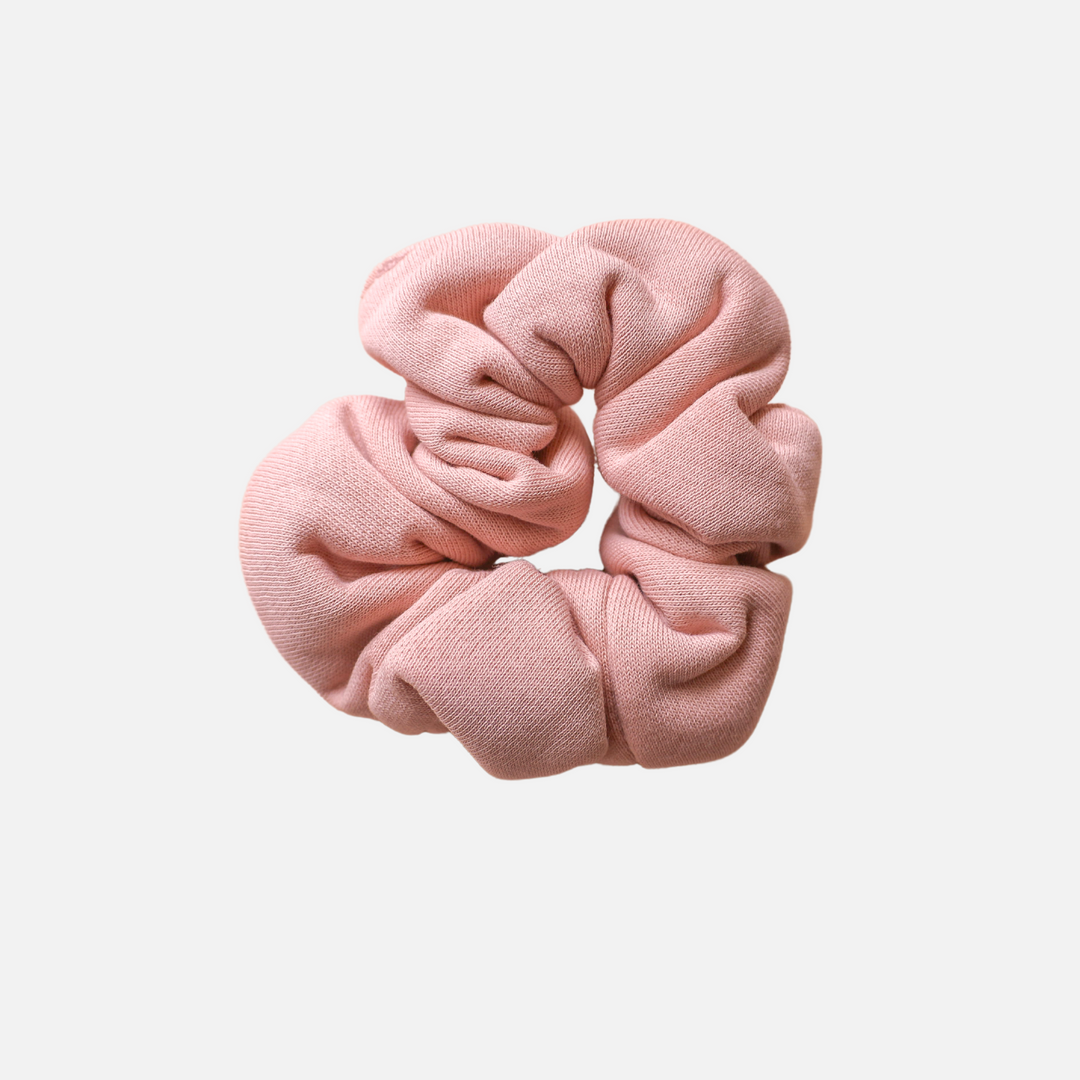 pink hair scrunchie