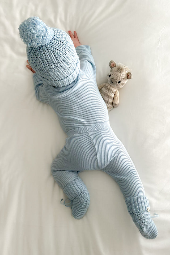 Knitted Bodysuit/Top - Sky Blue