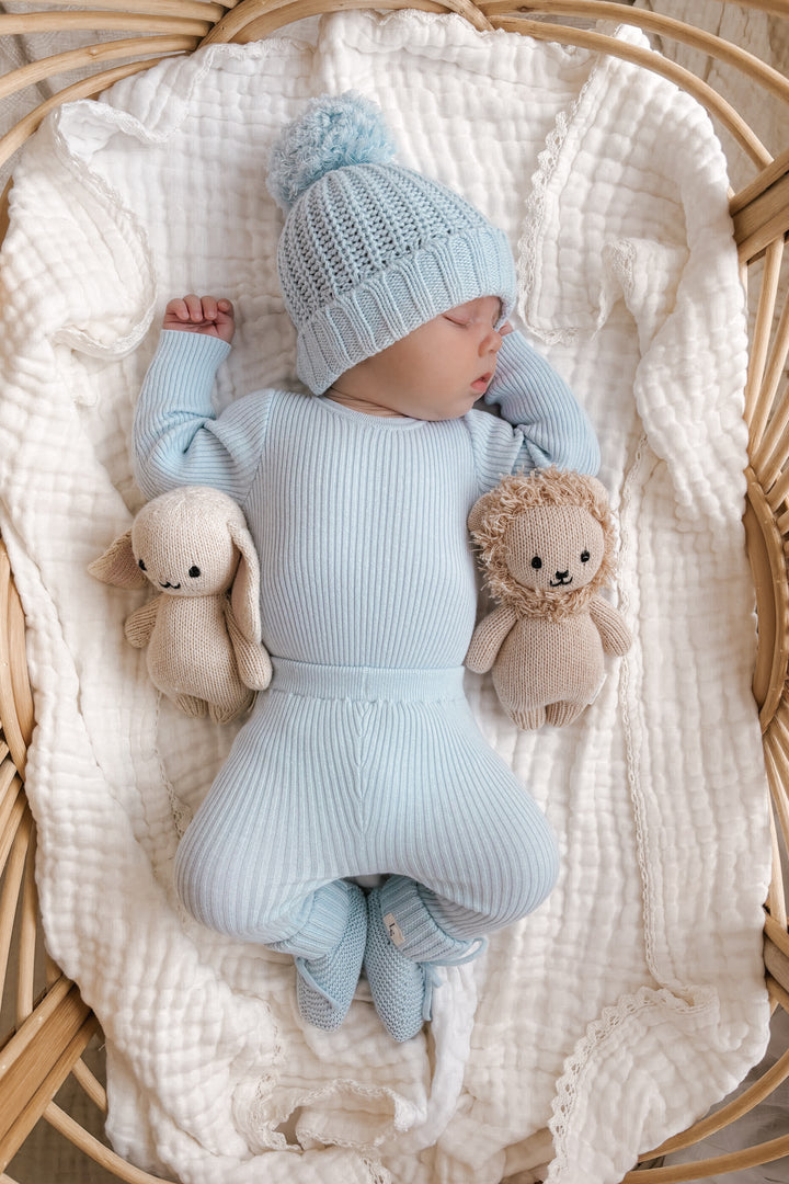 Knitted Bodysuit/Top - Sky Blue