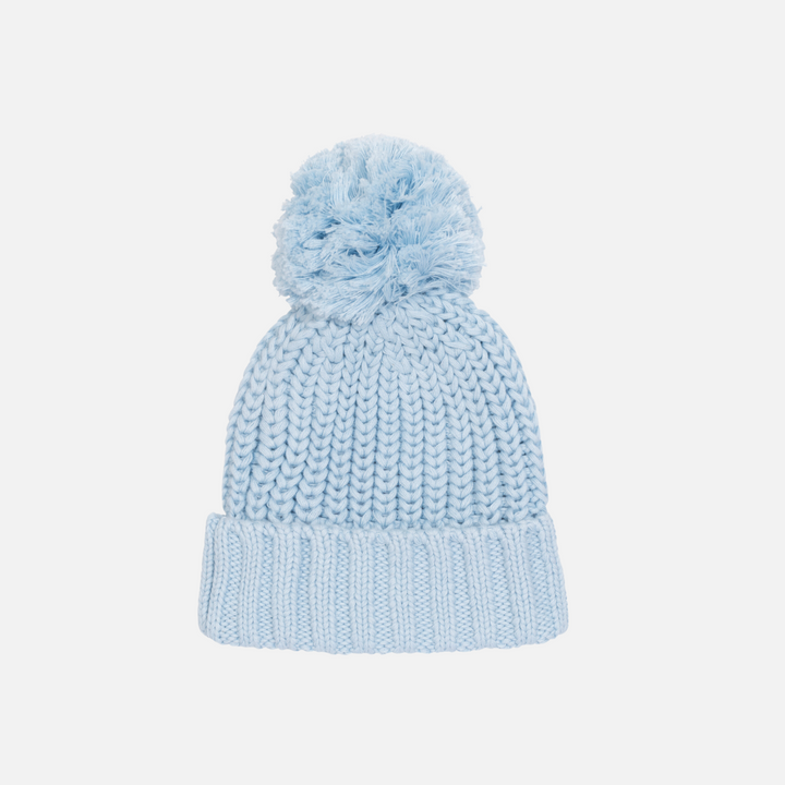 baby kids unisex blue knitted beanie