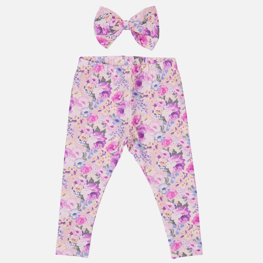 Floral baby girls leggings