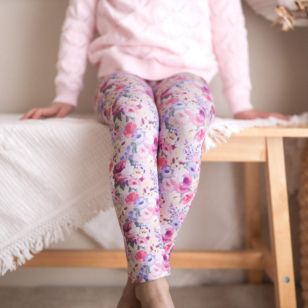 Floral girls leggings