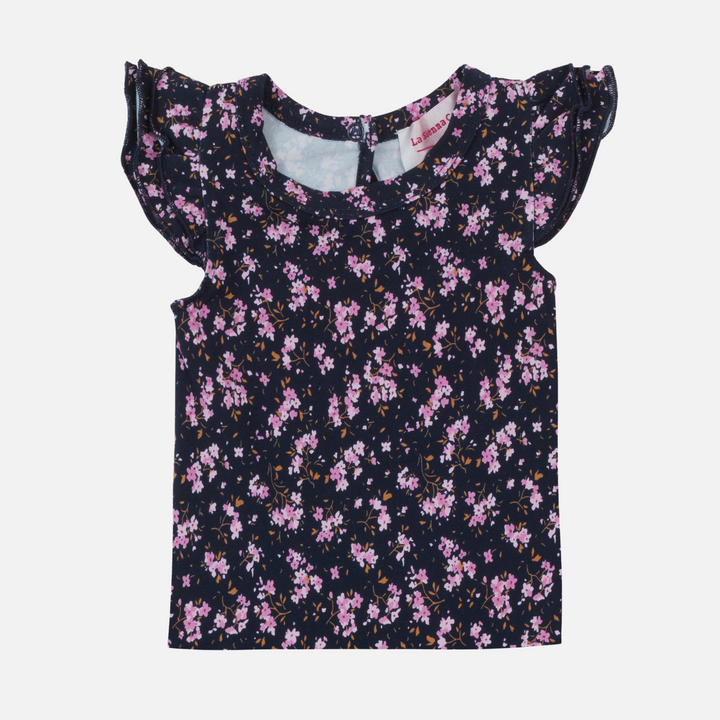 Floral Short Sleeve Flutter - Veronica