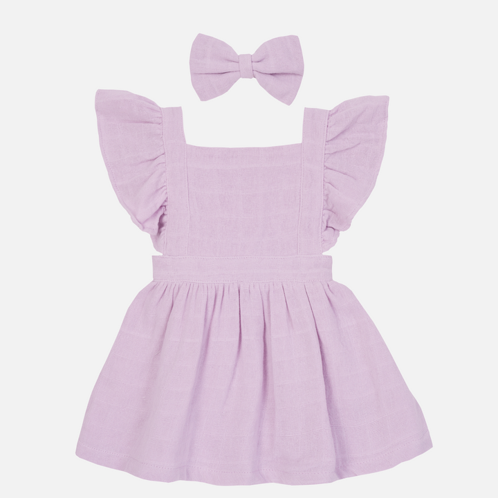 Muslin Flutter Pinafore Dress -  Viola