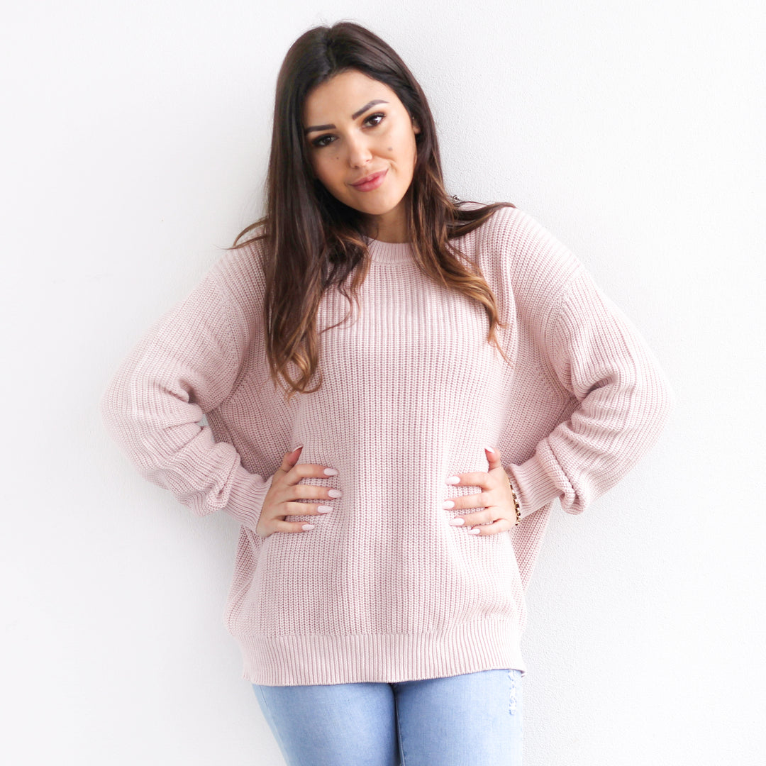 Mummy Chunky Knit - Rose Quartz