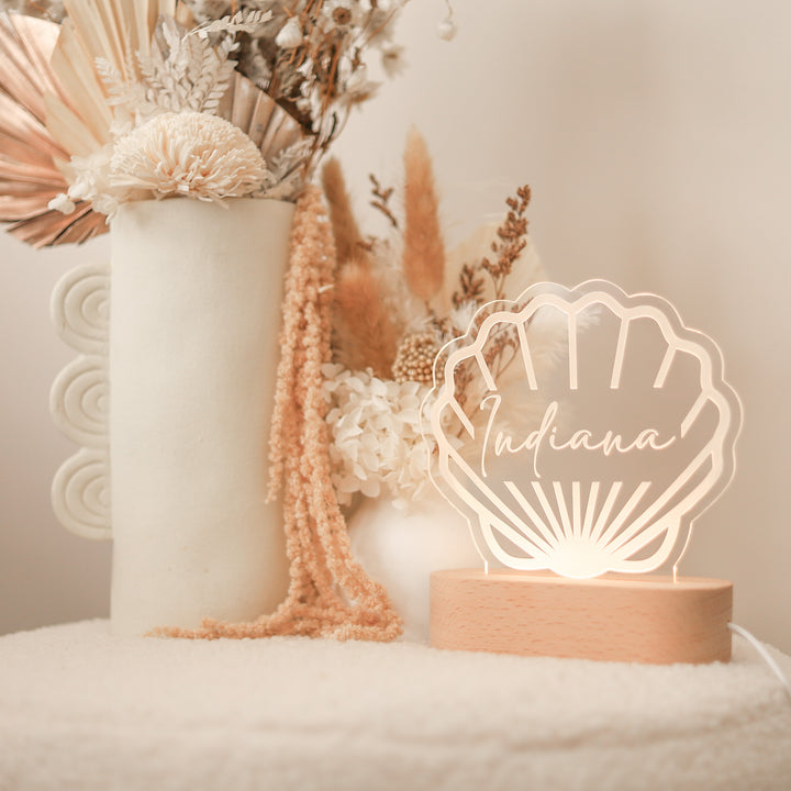 Acrylic Night Light - Sea Shell Cut Out