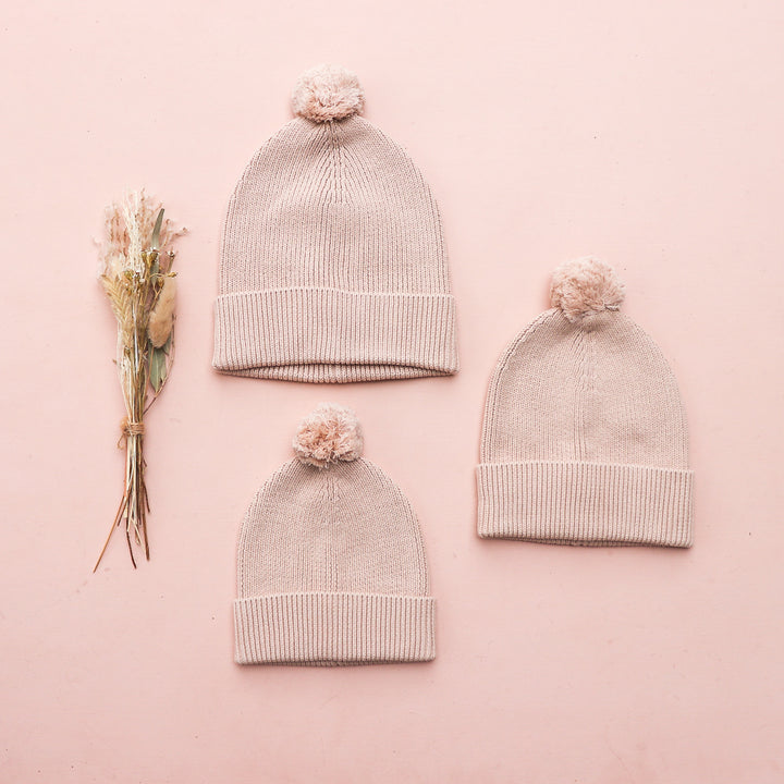 Knitted Beanie - Oatmeal