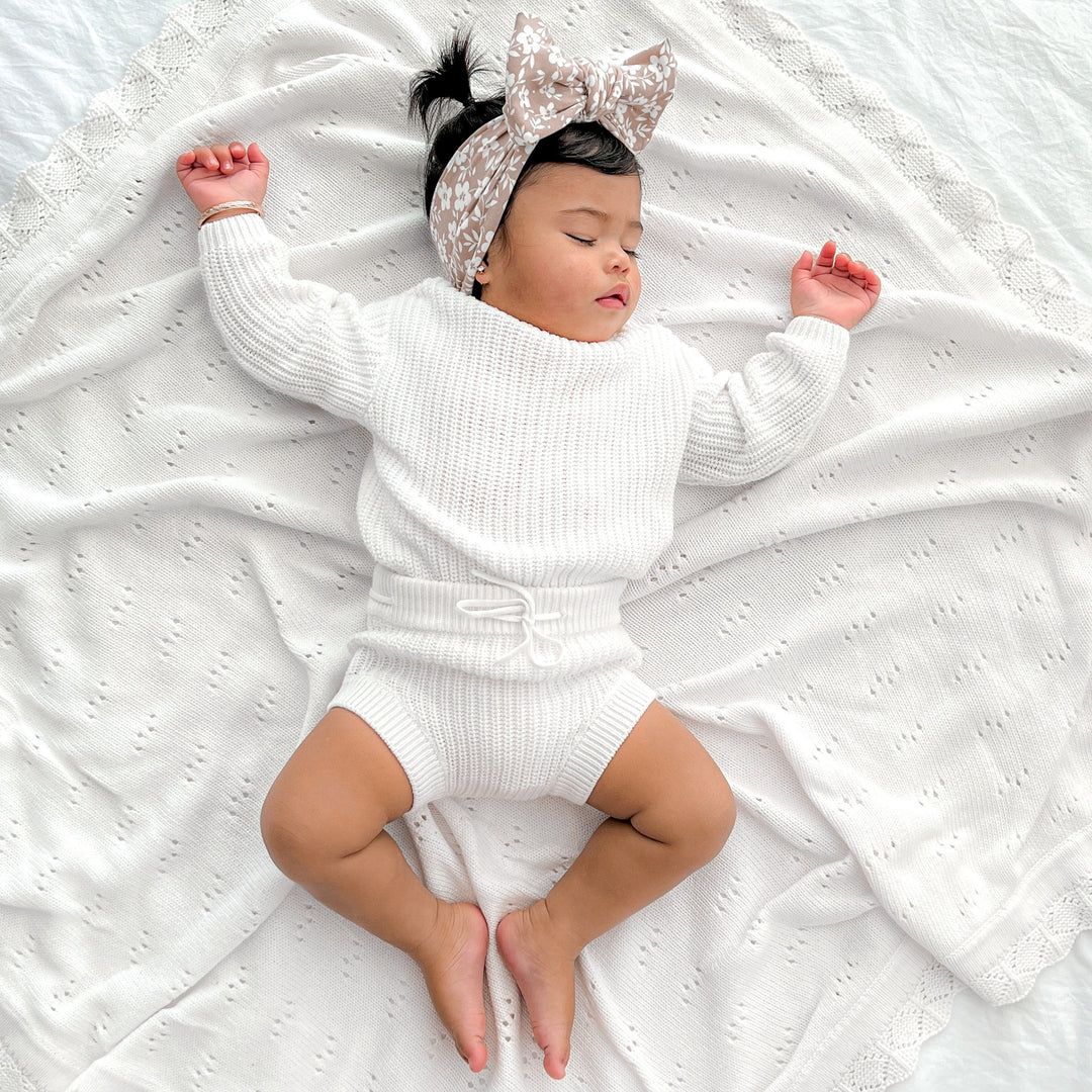 Chunky Knit Bloomers - Marshmallow