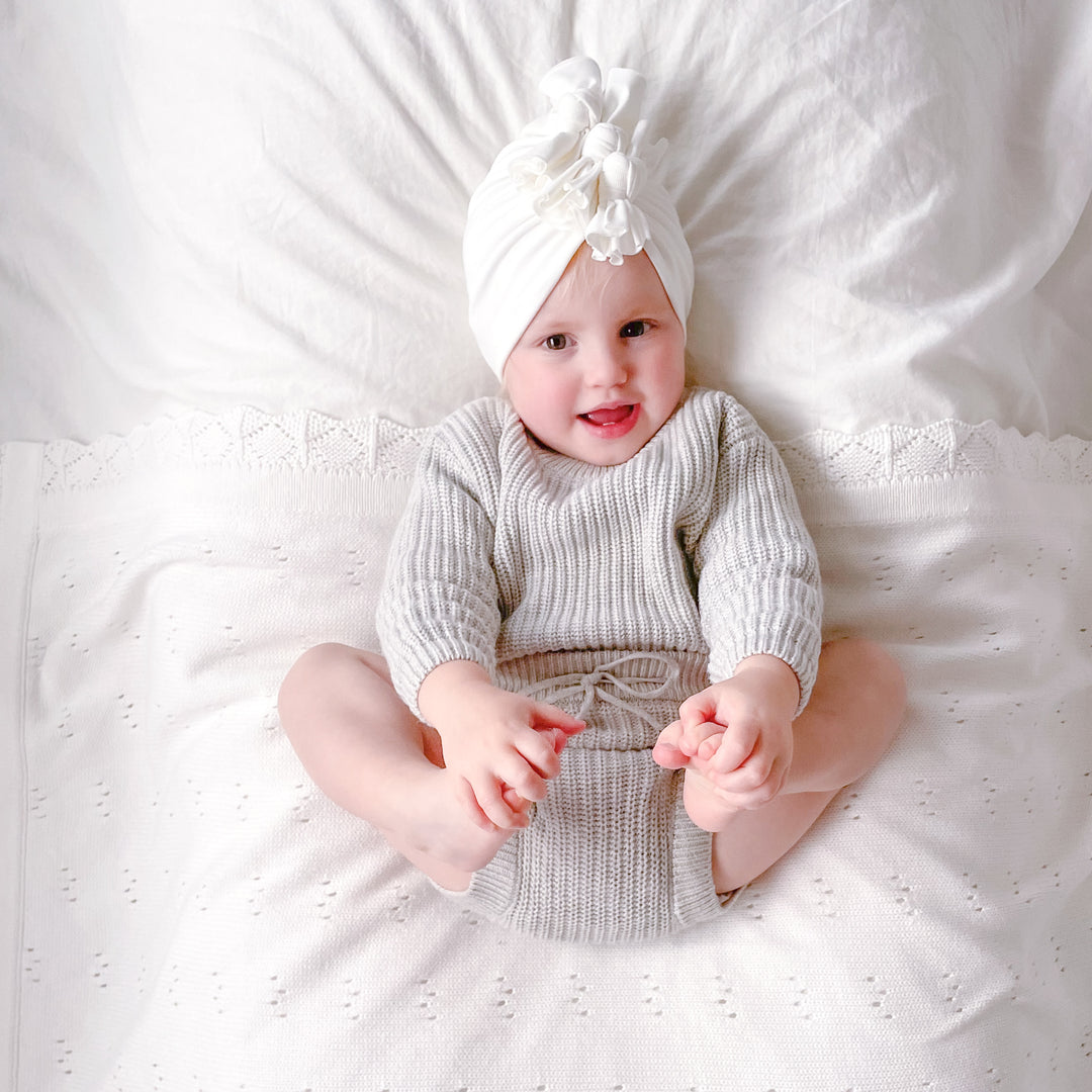 Chunky Knit Bloomers - Cloud Grey