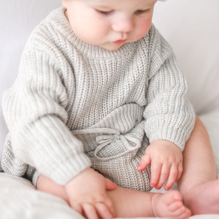 Chunky Knit Bloomers - Cloud Grey