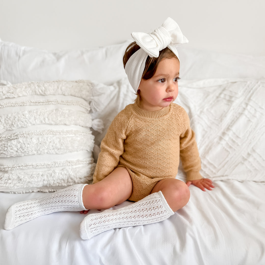 Montee Knitted Romper - Cinnamon