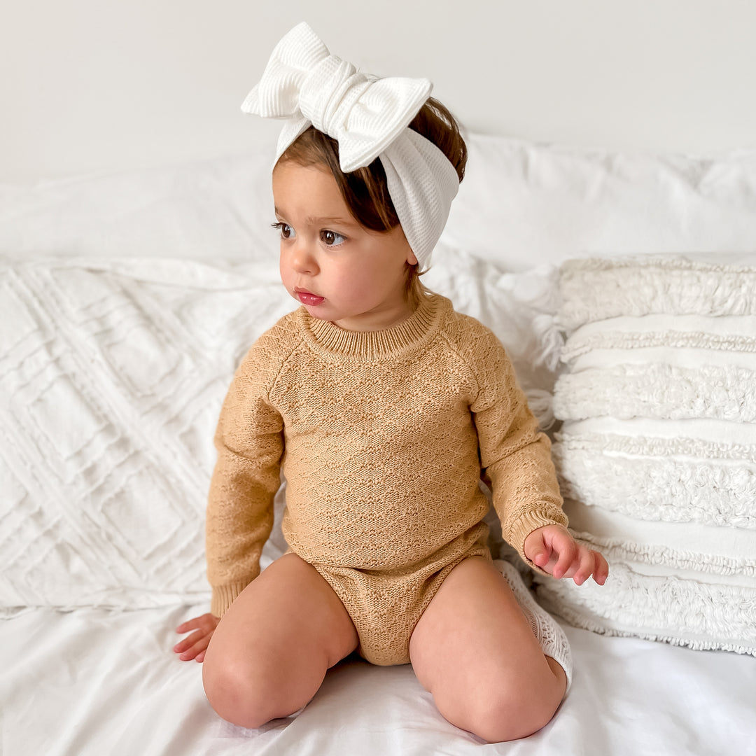 Montee Knitted Romper - Cinnamon