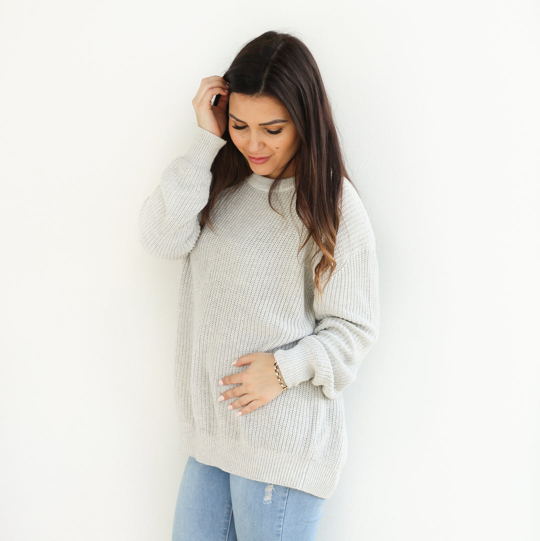 Mummy Chunky Knit - Cloud Grey