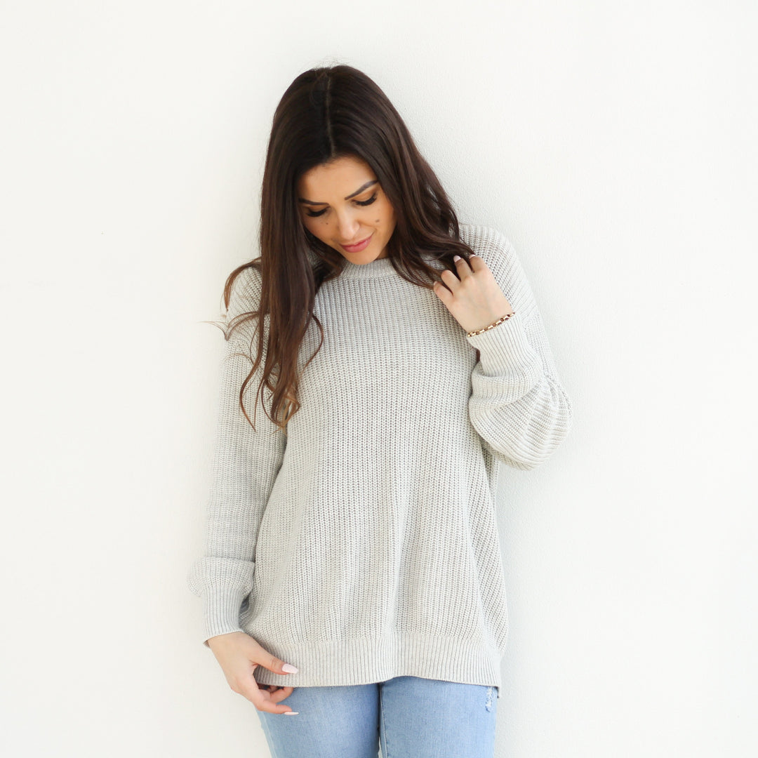 Mummy Chunky Knit - Cloud Grey