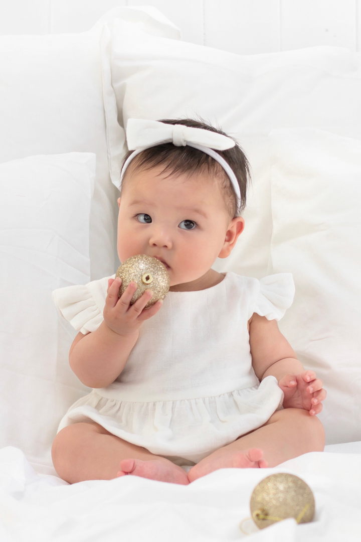 Muslin Bubble Romper - Coconut