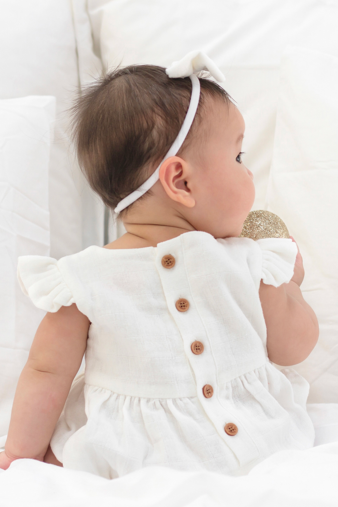 Muslin Bubble Romper - Coconut