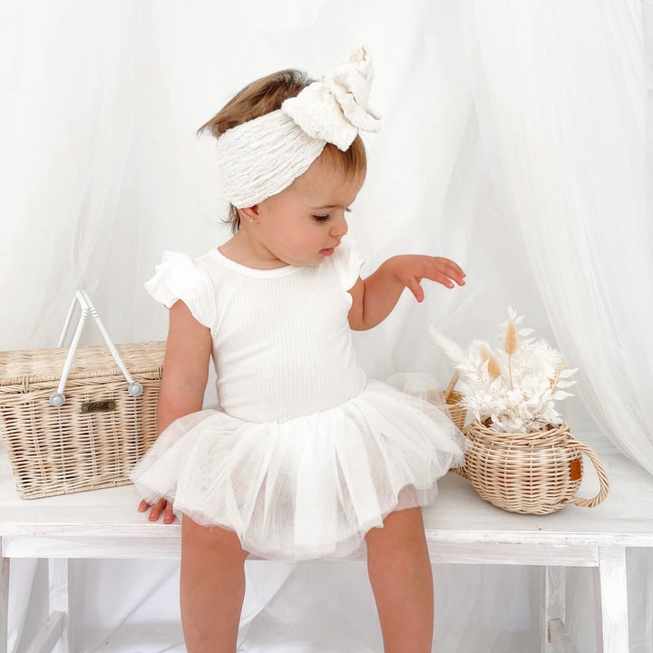 Cozy Summer Tutu Dress - Coconut Milk